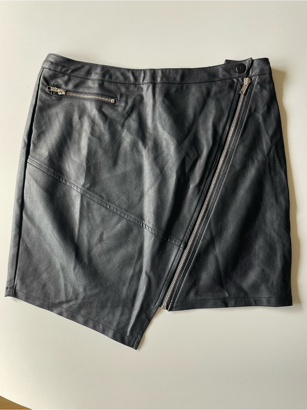 Olivaceous Faux Leather Moto Skirt NWT M Whimsigoth Dark Academia Grunge